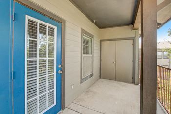 Balcony or patio with extra storage